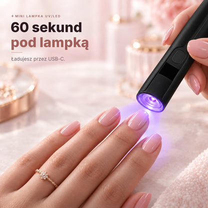 Czarna mini lampka UV LED utwardza hybrydę w 60 sekund